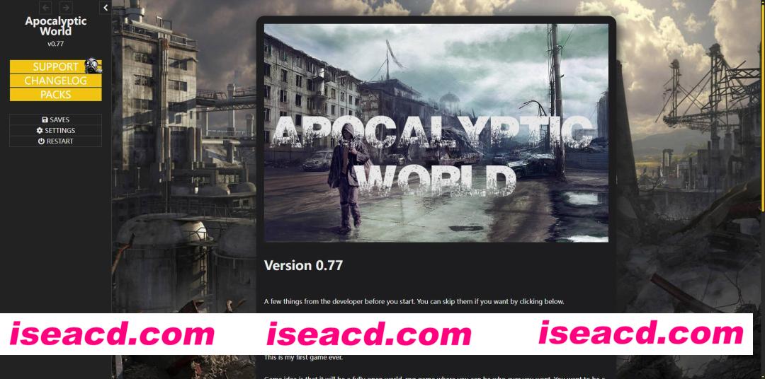 [HTML/机翻/真人/步兵] 末日世界/Apocalyptic World v0.78 浏览器汉化步兵版 [3.4G/更新]